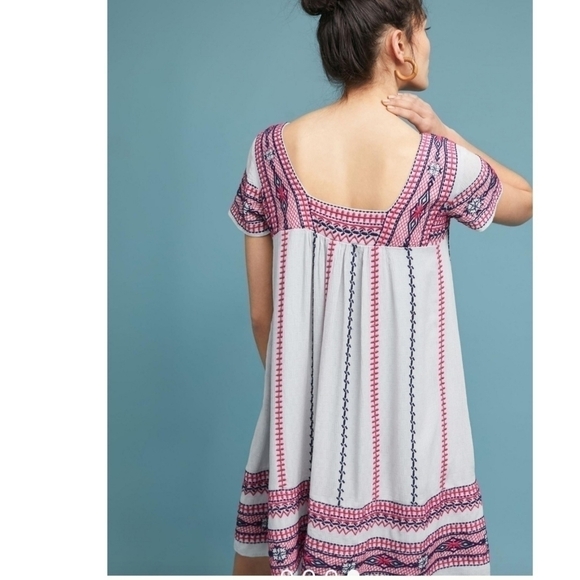𝅺ANTHROPOLOGIE Maeve Ruidoso Embroidered Dress - Picture 2 of 13